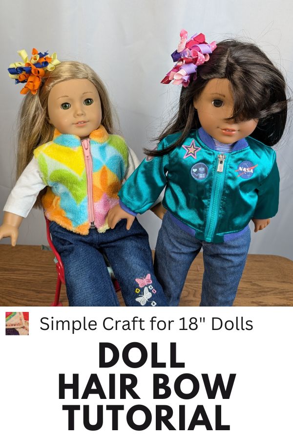 Korker Hair Bow for 18-inch doll - pin